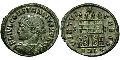 1 Follis /  AE3 Western Roman Empire (285-476) Bronze Constantius II (317 - 361)