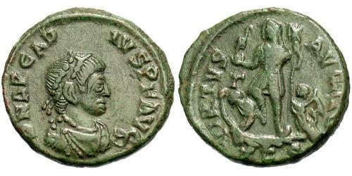 1 Follis /  AE3 Western Roman Empire (285-476) Bronze Arcadius (377-408)