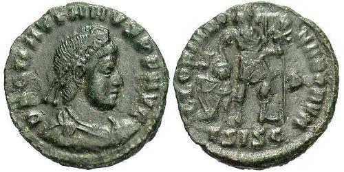 1 Follis /  AE3 Western Roman Empire (285-476) Bronze Gratian (359-383)