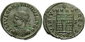 1 Follis /  AE3 Weströmisches Reich (285-476) Bronze Constantius II(317 - 361)