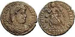 1 Follis /  AE3 Impero romano (27BC-395) Bronzo Valentiniano I (321-375)