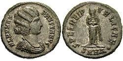 1 Follis /  AE3 Impero romano (27BC-395) Bronzo Fausta (289-326)