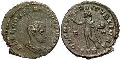 1 Follis /  AE3 Impero romano (27BC-395) Bronzo Costanzo II (317 - 361)