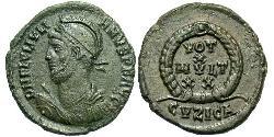 1 Follis /  AE3 Impero romano (27BC-395) Bronzo Giuliano II  (331-363)