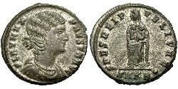 1 Follis /  AE3 Impero romano (27BC-395) Bronzo Fausta (289-326)