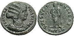 1 Follis /  AE3 Impero romano (27BC-395) Bronzo Fausta (289-326)