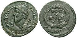 1 Follis /  AE3 Impero romano (27BC-395) Bronzo Giuliano II  (331-363)