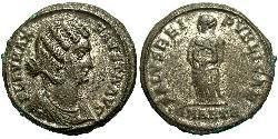 1 Follis /  AE3 Impero romano (27BC-395) Bronzo Fausta (289-326)