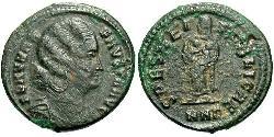 1 Follis /  AE3 Impero romano (27BC-395) Bronzo Fausta (289-326)