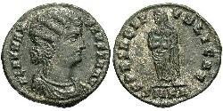 1 Follis /  AE3 Impero romano (27BC-395) Bronzo Fausta (289-326)
