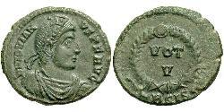 1 Follis /  AE3 Impero romano (27BC-395) Bronzo Gioviano (331- 364)