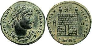 1 Follis /  AE3 Impero romano (27BC-395) Bronzo Costantino I (272 - 337)