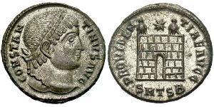 1 Follis /  AE3 Impero romano (27BC-395) Bronzo Costantino I (272 - 337)