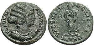 1 Follis /  AE3 Impero romano (27BC-395) Bronzo Fausta (289-326)