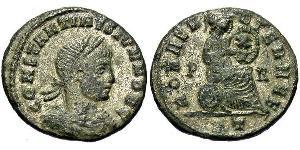 1 Follis /  AE3 Impero romano (27BC-395) Bronzo Costanzo II (317 - 361)