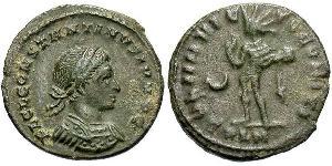 1 Follis /  AE3 Impero romano (27BC-395) Bronzo Costanzo II (317 - 361)
