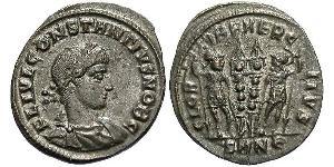 1 Follis /  AE3 Impero romano (27BC-395) Bronzo Costanzo II (317 - 361)