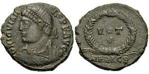 1 Follis /  AE3 Impero romano (27BC-395) Bronzo Gioviano (331- 364)