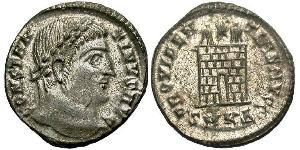 1 Follis /  AE3 Impero romano (27BC-395) Bronzo Costantino I (272 - 337)