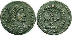 1 Follis /  AE3 Impero romano (27BC-395) Bronzo Gioviano (331- 364)