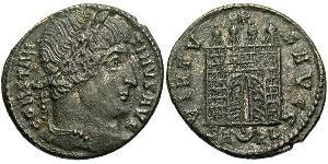 1 Follis /  AE3 Impero romano (27BC-395) Bronzo Costantino I (272 - 337)