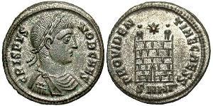 1 Follis /  AE3 Impero romano (27BC-395) Bronzo Crispo (305 - 326)