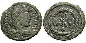 1 Follis /  AE3 Impero romano (27BC-395) Bronzo Gioviano (331- 364)