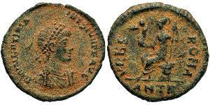 1 Follis /  AE3 Impero romano (27BC-395) Bronzo Valentiniano II (371-392)