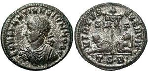 1 Follis /  AE3 Impero romano (27BC-395) Bronzo Costanzo II (317 - 361)
