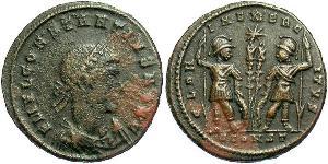 1 Follis /  AE3 Impero romano (27BC-395) Bronzo Costanzo II (317 - 361)