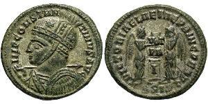 1 Follis /  AE3 Impero romano (27BC-395) Bronzo Costantino I (272 - 337)