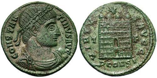 1 Follis /  AE3 Impero romano (27BC-395) Bronzo Costantino I (272 - 337)