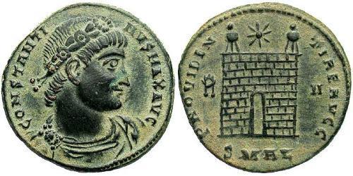 1 Follis /  AE3 Impero romano (27BC-395) Bronzo Costantino I (272 - 337)