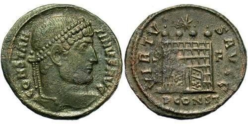 1 Follis /  AE3 Impero romano (27BC-395) Bronzo Costantino I (272 - 337)