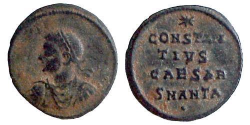 1 Follis /  AE3 Impero romano (27BC-395) Bronzo Costanzo II (317 - 361)