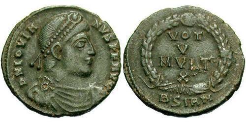 1 Follis /  AE3 Impero romano (27BC-395) Bronzo Gioviano (331- 364)