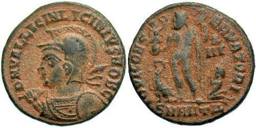 1 Follis /  AE3 Impero romano (27BC-395) Bronzo Licinius II (315-326)