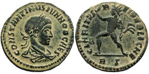 1 Follis /  AE3 Impero romano (27BC-395) Bronzo Costanzo II (317 - 361)