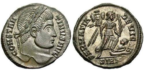 1 Follis /  AE3 Impero romano (27BC-395) Bronzo Costantino I (272 - 337)