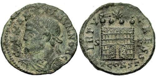 1 Follis /  AE3 Impero romano (27BC-395) Bronzo Costanzo II (317 - 361)