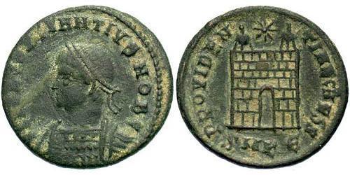 1 Follis /  AE3 Impero romano (27BC-395) Bronzo Costanzo II (317 - 361)