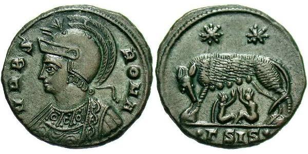 1 Follis /  AE3 Impero romano (27BC-395) Bronzo Costantino I (272 - 337)