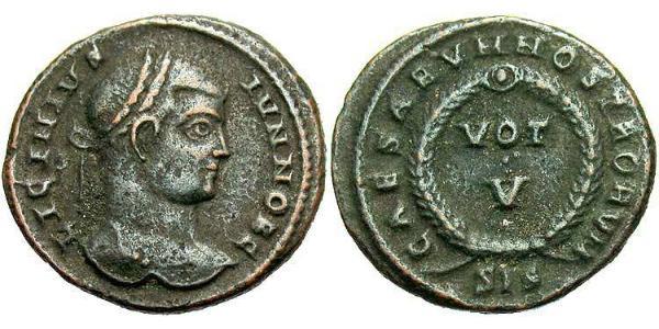 1 Follis /  AE3 Impero romano (27BC-395) Bronzo Crispo (305 - 326)