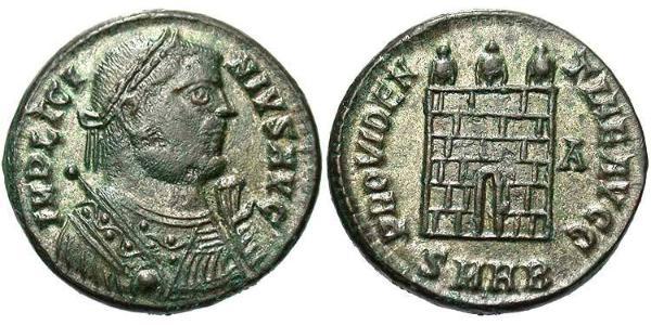 1 Follis /  AE3 Impero romano (27BC-395) Bronzo Licinio I (265-324)