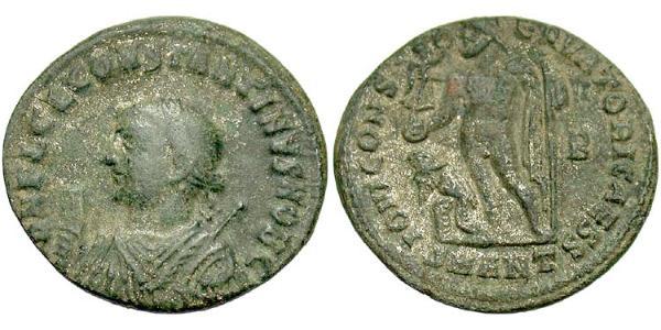 1 Follis /  AE3 Impero romano (27BC-395) Bronzo Costanzo II (317 - 361)