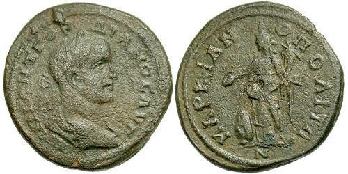 1 Follis /  AE3 Römische Kaiserzeit (27BC-395) Silber Gordian III.(225-244)