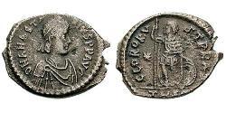 1 Follis /  AE3 Byzantine Empire (330-1453) Silver Anastasius I (430-518)