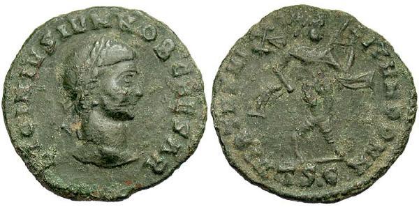 1 Follis /  AE3 羅馬帝國 銀 Licinius II (315-326)