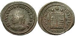 1 Follis /  AE3 Western Roman Empire (285-476) 青铜 君士坦提烏斯二世
