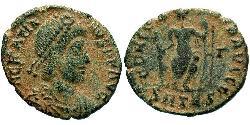 1 Follis /  AE3 Western Roman Empire (285-476) 青铜 格拉提安